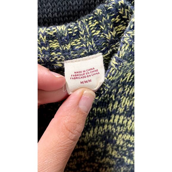 Levi’s Space Dye Crewneck Sweater Blue Green Knit Size Medium - Picture 4 of 7